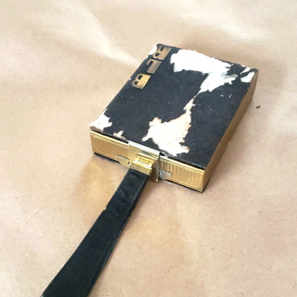 Vintage BLR Compact Purse / Gold Compact